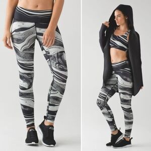 lululemon athletica Black and White Patterned Leggings